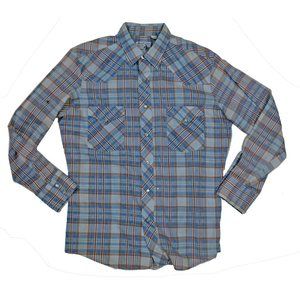 Vintage Round-Up Men's Plaid Button Up Shirt